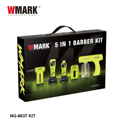 WMARK Professional Hair Clipper Shaver Hair Dryers and Spray Bottle Handheld 5 in 1 Barber KIT Gift Box Trimmer for Men NG-8637 - HAB - Hair And Beauty