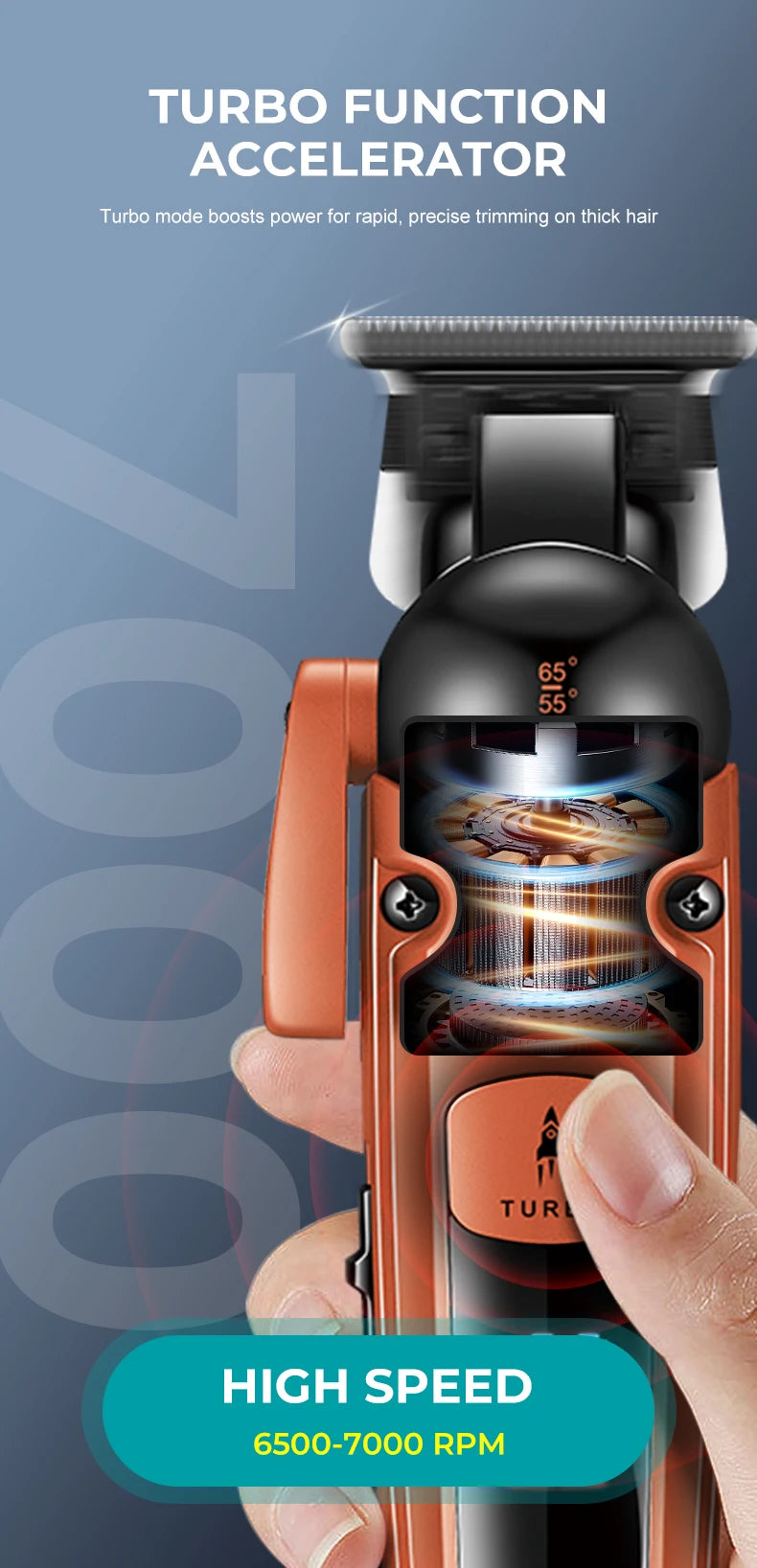 VGR Professional Hair Clipper – Cordless Rechargeable Trimmer for Men - HAB - Hair And Beauty