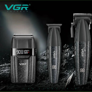 VGR V-640 S3 Professional Barber Combo — 9000 RPM Hair Clipper, Trimmer & Shaver Set