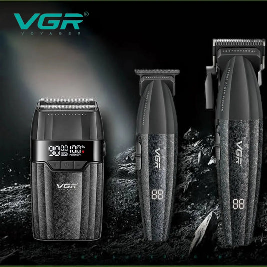 VGR Hair Trimmer Professional Hair Cutting Machine 9000 RPM Barber Shaver Cordless Hair Clipper LED Trimmer for Men V-640 S3 - HAB - Hair And Beauty