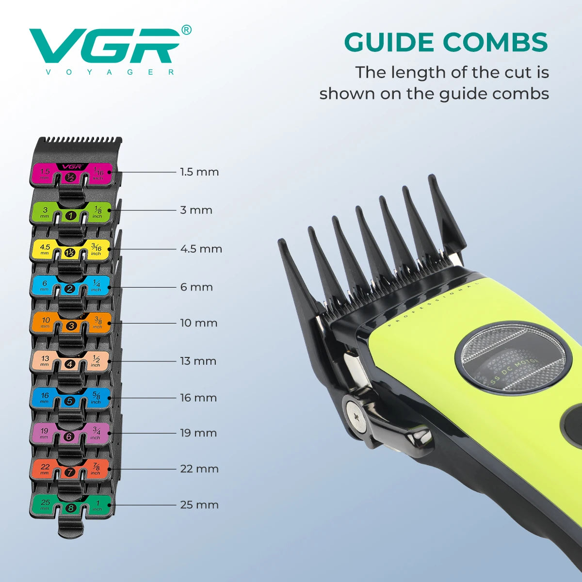 VGR Hair Trimmer Professional Hair Cut Machine Rechargeable Body Trimmer Electric Hair Clipper Adjustable Trimmer For Men V-880C - HAB - Hair And Beauty