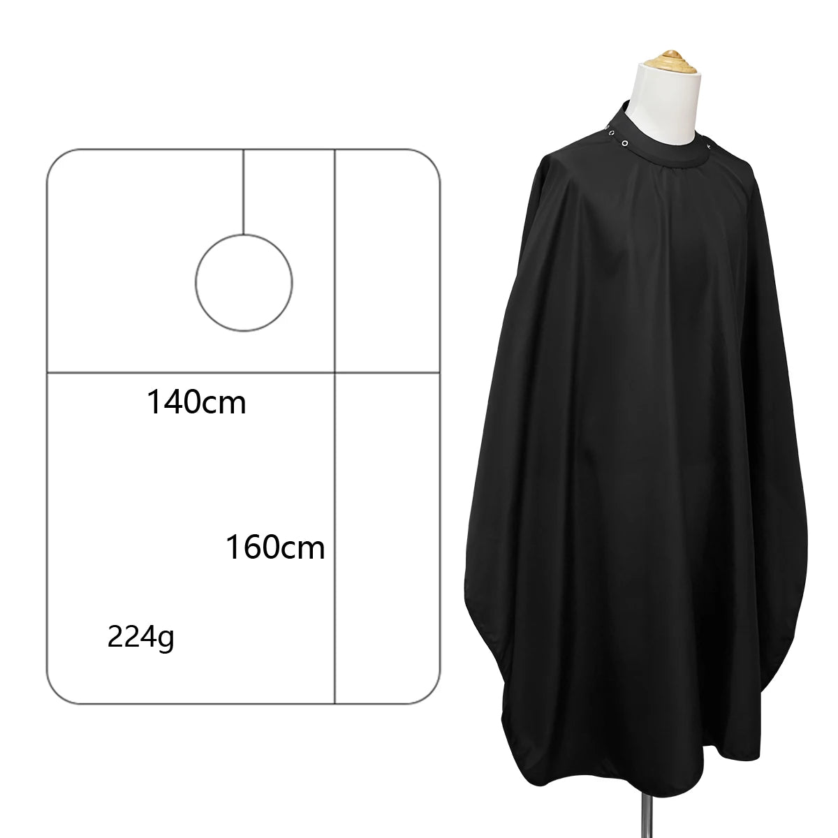 Silicone Neckline Haircut Cloth Hidden Buckle Waterproof Barber Cape Hairdressing Coat Hairdress Gown Barbershop Accessory Tools - HAB - Hair And Beauty