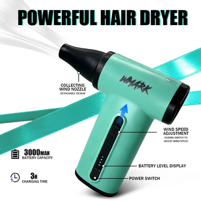 WMARK Professional Hair Clipper Shaver Hair Dryers and Spray Bottle Handheld 5 in 1 Barber KIT Gift Box Trimmer for Men NG-8637 - HAB - Hair And Beauty