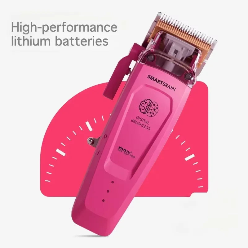MRD Smart Brain HC-90-4  Men's Hair Clippers Professional All Metal Lift Height Torque Digital Brushless Motor Cordless Clipper - HAB - Hair And Beauty