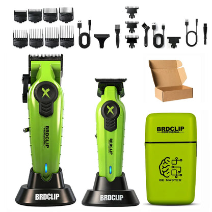 BRDCLIP New White Professional FA1C-T-609 Barber Hair Clipper Set Men's 10000RPM Electric Shaver Hair Trimmer Barbershop Tools - HAB - Hair And Beauty