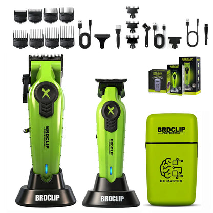 BRDCLIP New White Professional FA1C-T-609 Barber Hair Clipper Set Men's 10000RPM Electric Shaver Hair Trimmer Barbershop Tools - HAB - Hair And Beauty