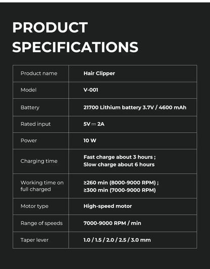 VGR Hair Cutting Machine Professional Hair Trimmer Electric Hair Clipper Cordless Barber Combo Metal Trimmer for Men V-001 V-977 - HAB - Hair And Beauty
