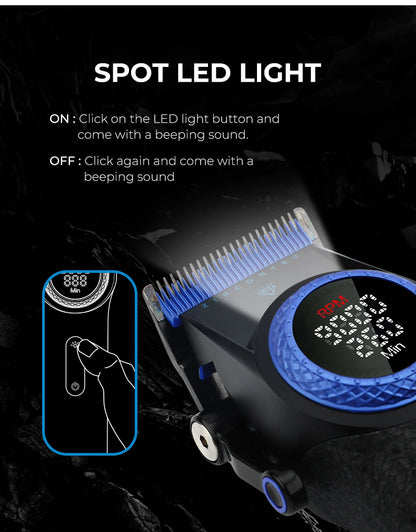 VGR Professional Hair Clipper with 12000 RPM High end Base Hair Trimmer Hair Salon Home Multi gear Adjustable Hair Clipper V-001 - HAB - Hair And Beauty