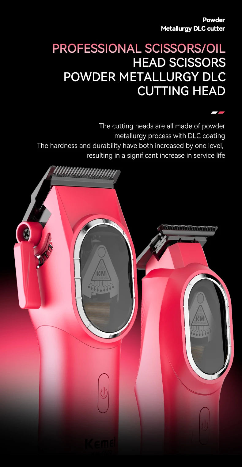 KEMEI Professional Hair Clipper Set  Hair Clippers DLC Adjustable Intelligent Digital Display Electric USB Hair Clippers KM-8502 - HAB - Hair And Beauty