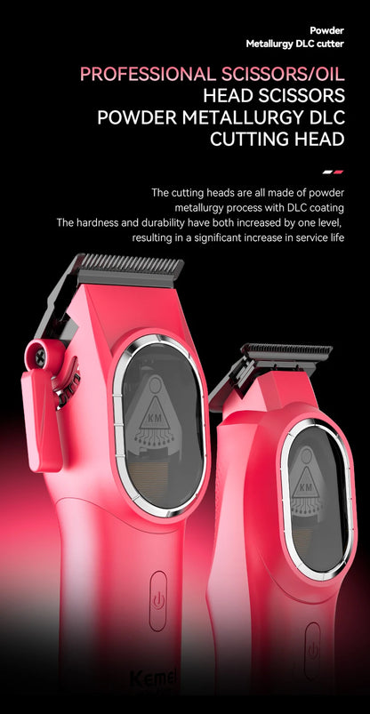 KEMEI Professional Hair Clipper Set  Hair Clippers DLC Adjustable Intelligent Digital Display Electric USB Hair Clippers KM-8502 - HAB - Hair And Beauty