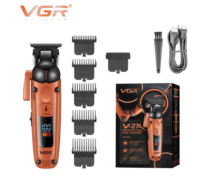VGR Professional Hair Clipper – Cordless Rechargeable Trimmer for Men - HAB - Hair And Beauty