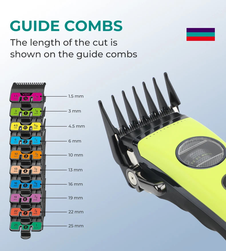 VGR Hair Trimmer Professional Hair Cut Machine Rechargeable Body Trimmer Electric Hair Clipper Adjustable Trimmer For Men V-880C - HAB - Hair And Beauty