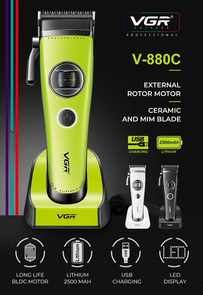 VGR Hair Trimmer Professional Hair Cut Machine Rechargeable Body Trimmer Electric Hair Clipper Adjustable Trimmer For Men V-880C - HAB - Hair And Beauty
