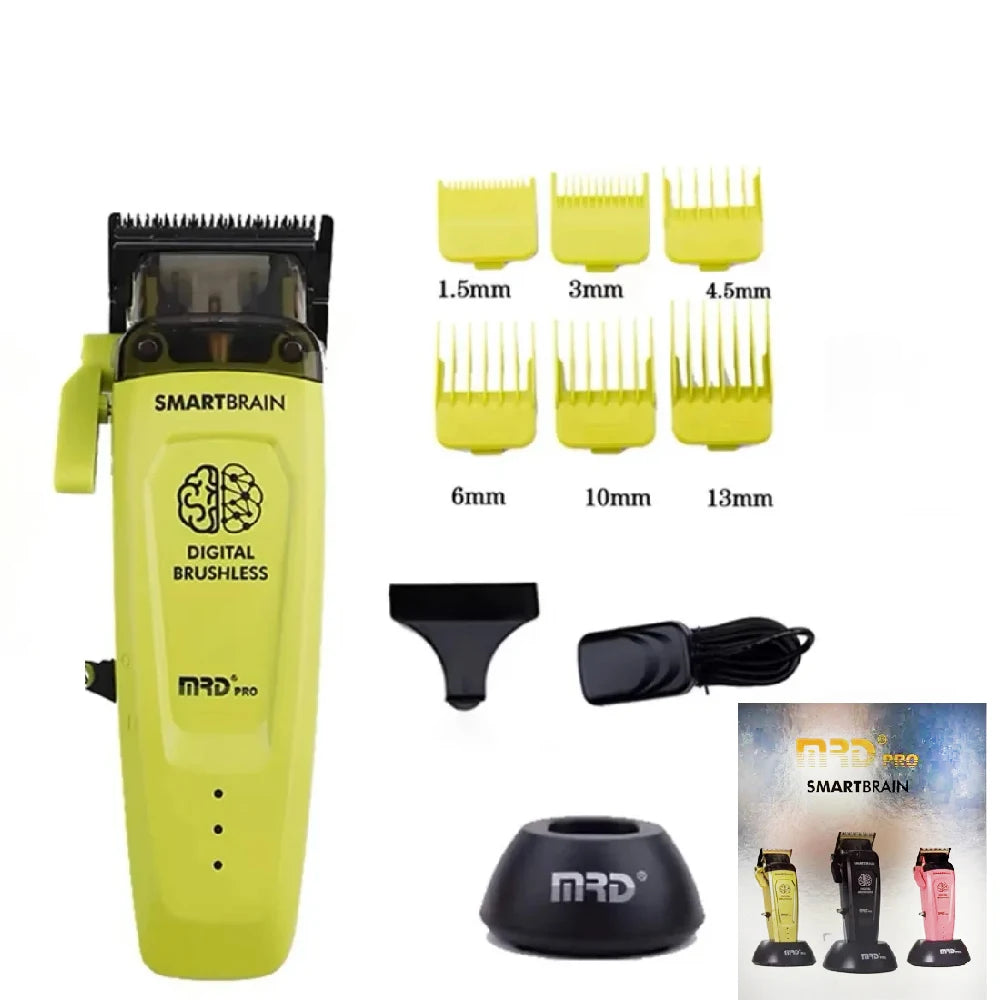 MRD Smart Brain HC-90-4  Men's Hair Clippers Professional All Metal Lift Height Torque Digital Brushless Motor Cordless Clipper - HAB - Hair And Beauty