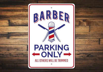 Barber Shop Parking Sign - HAB 