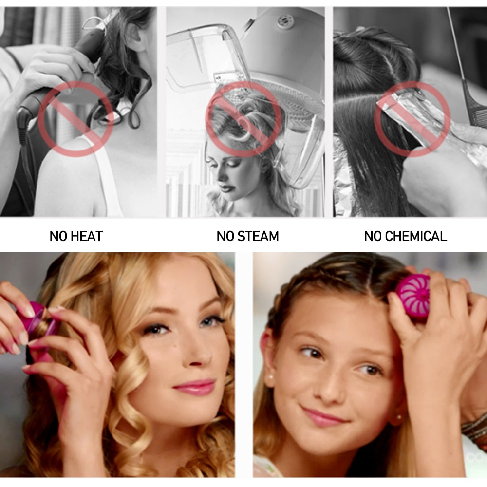10Pcs/Set Hair Care Rollers Soft Silicone  Magic - HAB 