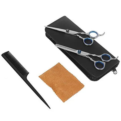 Professional Hair Cutting Scissors Barber Shears Set with Storage Case (Rose Gold) - HAB 