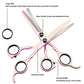 Professional Hair Cutting Scissors Barber Shears Set with Storage Case (Rose Gold) - HAB 