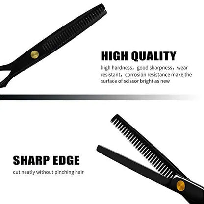 Elegital Hair Thinning Scissors, 6.7 Inch Professional Hair Cutting Scissors Texturizing Teeth Shears Salon Razor Edge Scissors, Stainless Steel Barber Haircut Scissors for Men Women Kids - HAB 