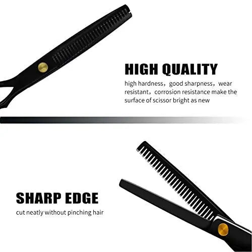 Elegital Hair Thinning Scissors, 6.7 Inch Professional Hair Cutting Scissors Texturizing Teeth Shears Salon Razor Edge Scissors, Stainless Steel Barber Haircut Scissors for Men Women Kids - HAB 