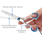 Professional Hair Cutting Scissors Set 10Pcs, Haircut Scissors Thinning Shears Multi-Use Haircut Kit, Hairdressing Scissors Stainless Steel with Comb and Case for Barber Salon Home - HAB 