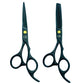 Professional Hair Cutting Shears Set,6 Inch Barber hair Cutting Scissors Thinning Shears Sharp Blades Hairdresser Haircut For Women/Men/kids 420c Stainless Steel Rainbow Color (B) - HAB 
