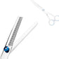 Hair Cutting Scissors Professional Home Haircutting Barber Salon Thinning Shears Kit 6CR 660C stainless steel with Comb and Case for Men/Women - HAB 