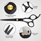 Hair Cutting Scissors Professional Home Haircutting Barber Salon Thinning Shears Kit 6CR 660C stainless steel with Comb and Case for Men/Women - HAB 