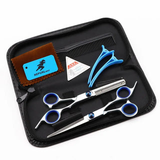 Stainless Steel Barber Scissors Set — Professional precision shears for shop and home use
