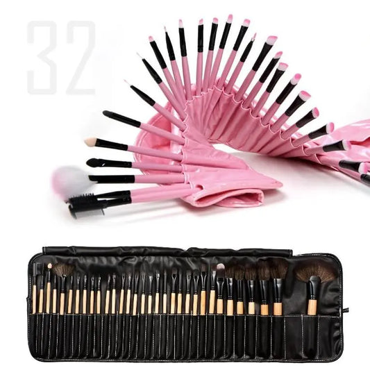Sculptor 32 Piece High Quality Wooden Makeup Brush Set - HAB 