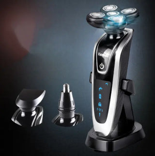 Kemei KM-5884 Wireless Rechargeable Men's Shaver - Multi-Function Grooming Kit