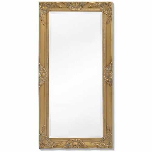 Wall Mirror Baroque Style 39.4"x19.7" White - HAB 