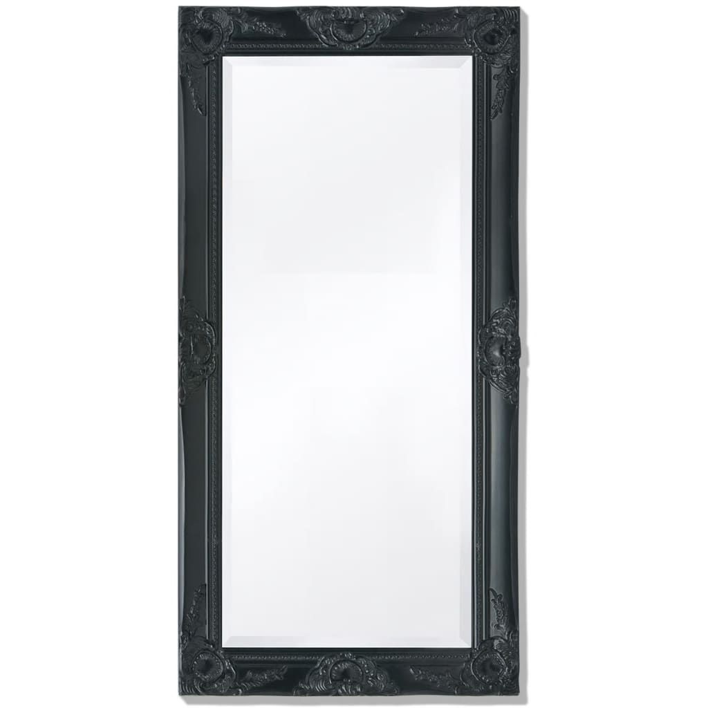 Wall Mirror Baroque Style 39.4"x19.7" White - HAB 