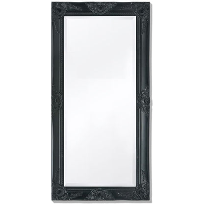 Wall Mirror Baroque Style 39.4"x19.7" White - HAB 