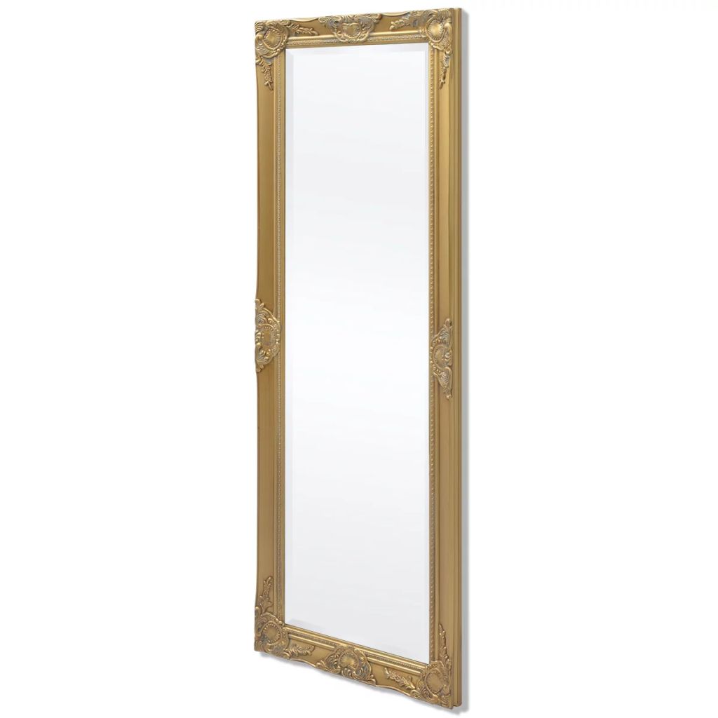 Wall Mirror Baroque Style 55.1"x19.7" White - HAB 