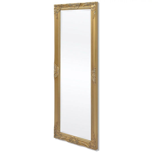 Wall Mirror Baroque Style 55.1"x19.7" White - HAB 