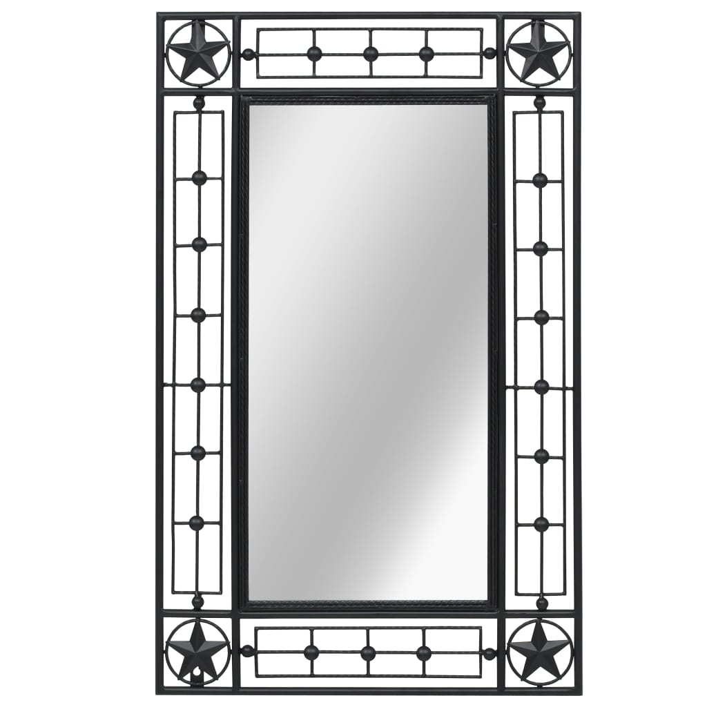 Wall Mirror Sunburst 31.4" Black - HAB 