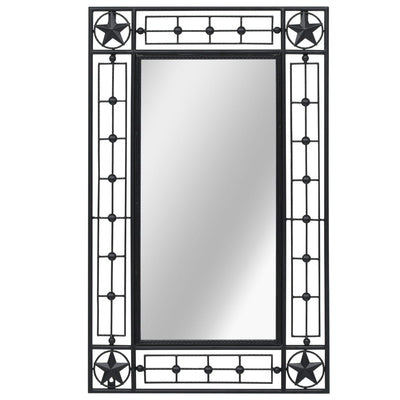 Wall Mirror Sunburst 31.4" Black - HAB 