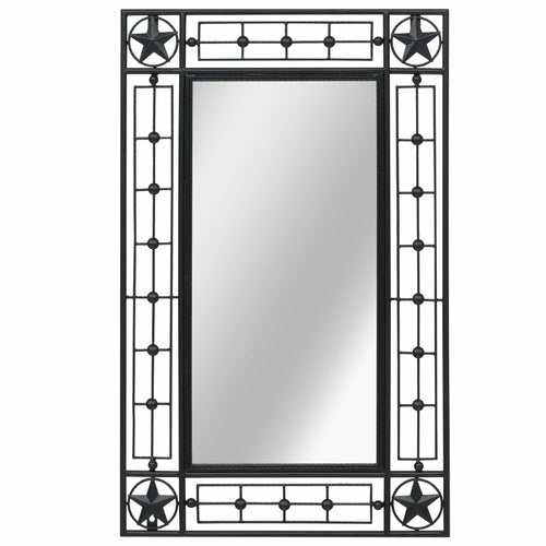 Wall Mirror Sunburst 31.4" Black - HAB 