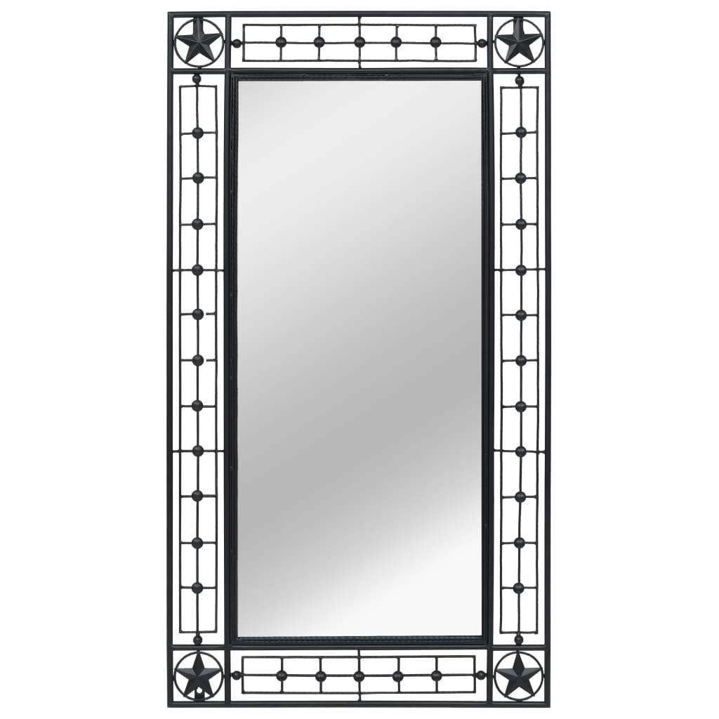 Wall Mirror Sunburst 31.4" Black - HAB 