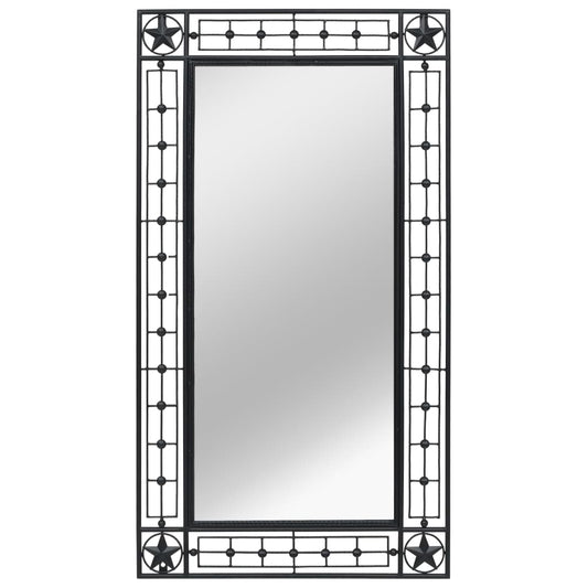 Wall Mirror Sunburst 31.4" Black - HAB 