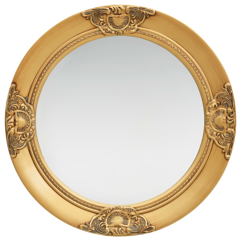 Wall Mirror Baroque Style 19.7" White - HAB 