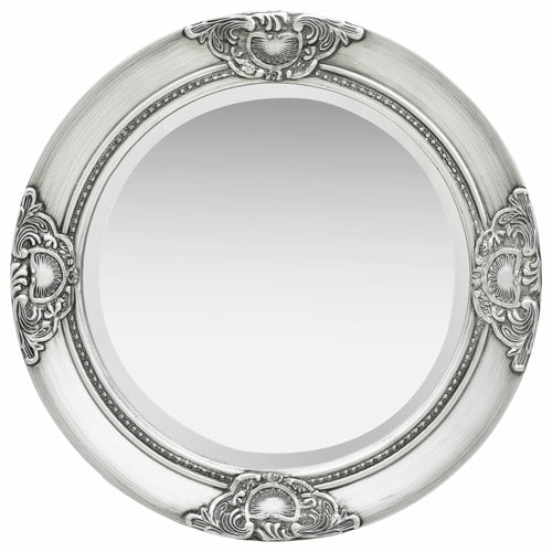 Wall Mirror Baroque Style 19.7" White - HAB 