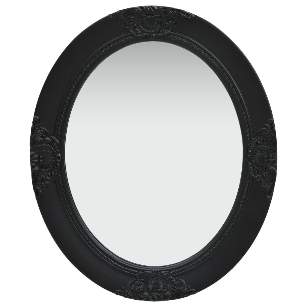 Wall Mirror Baroque Style 19.7" White - HAB 