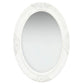 Wall Mirror Baroque Style 19.7" White - HAB 
