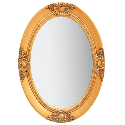 Wall Mirror Baroque Style 19.7" White - HAB 