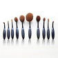 Beauty Experts Set of 10 Oval Beauty Brushes - HAB 
