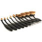 Beauty Experts Set of 10 Oval Beauty Brushes - HAB 
