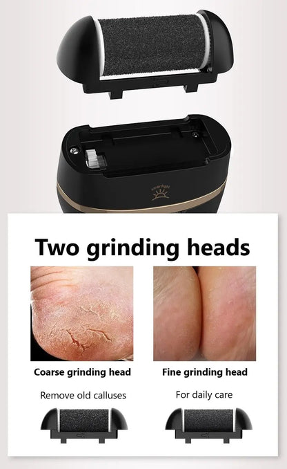 Electric Hard Skin Remover, Rechargeable Foot File, Waterproof Grinder with Light for Dry, Dead and Cracked Skin - HAB - Hair And Beauty