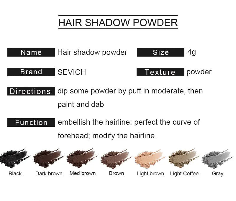 Sevich 4g Light Blonde Color Hair Fluffy Powder Makeup Concealer Root Cover Up Coverage Natural Instant Hair Shadow Powder - HAB - Hair And Beauty
